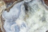 Crystal Filled Dugway Geode (Polished Half) #121708-1